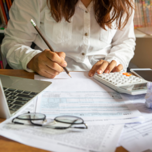 trendfinance - orçamento Orçamento, pessoal, eficiente, mulher, calculadora